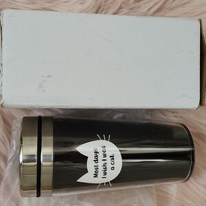 Brand New Unbranded CAT LOGO Insulated Travel Mug